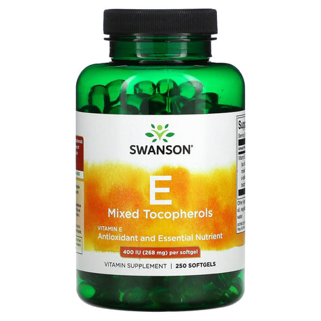 Swanson, Vitamin E Mixed Tocopherols, 400 IU (268 mg), 250 Softgels - Supply Center USA