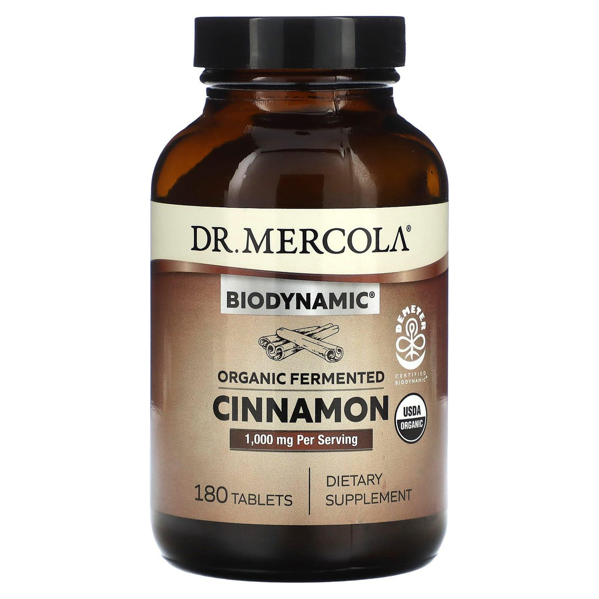 Dr. Mercola, Biodynamic, Organic Fermented Cinnamon, 500 mg, 180 Tablets - Supply Center USA