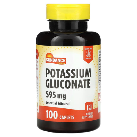 Sundance Vitamins, Potassium Gluconate, 595 mg, 100 Caplets - Supply Center USA