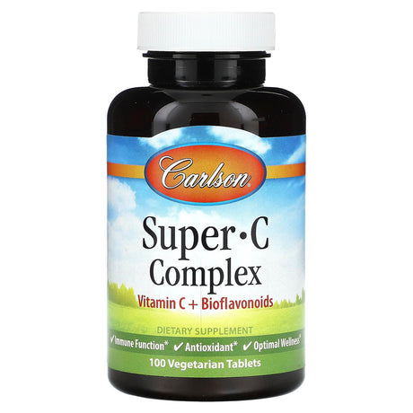 Carlson, Super C Complex, 250 Vegetarian Tablets - Supply Center USA