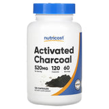 Nutricost, Activated Charcoal , 260 mg , 120 Capsules - Supply Center USA