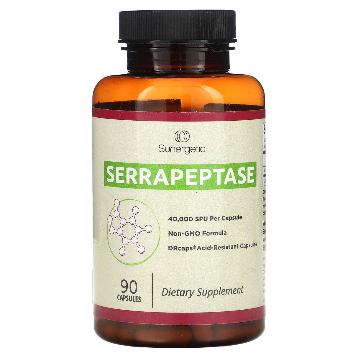 Sunergetic, Serrapeptase, 90 Capsules - Supply Center USA