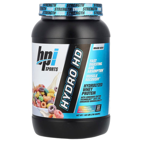 BPI Sports, Hydro HD™, Hydrolyzed Whey Protein, Fruity Loopers, 1.62 lbs (736 g) - Supply Center USA