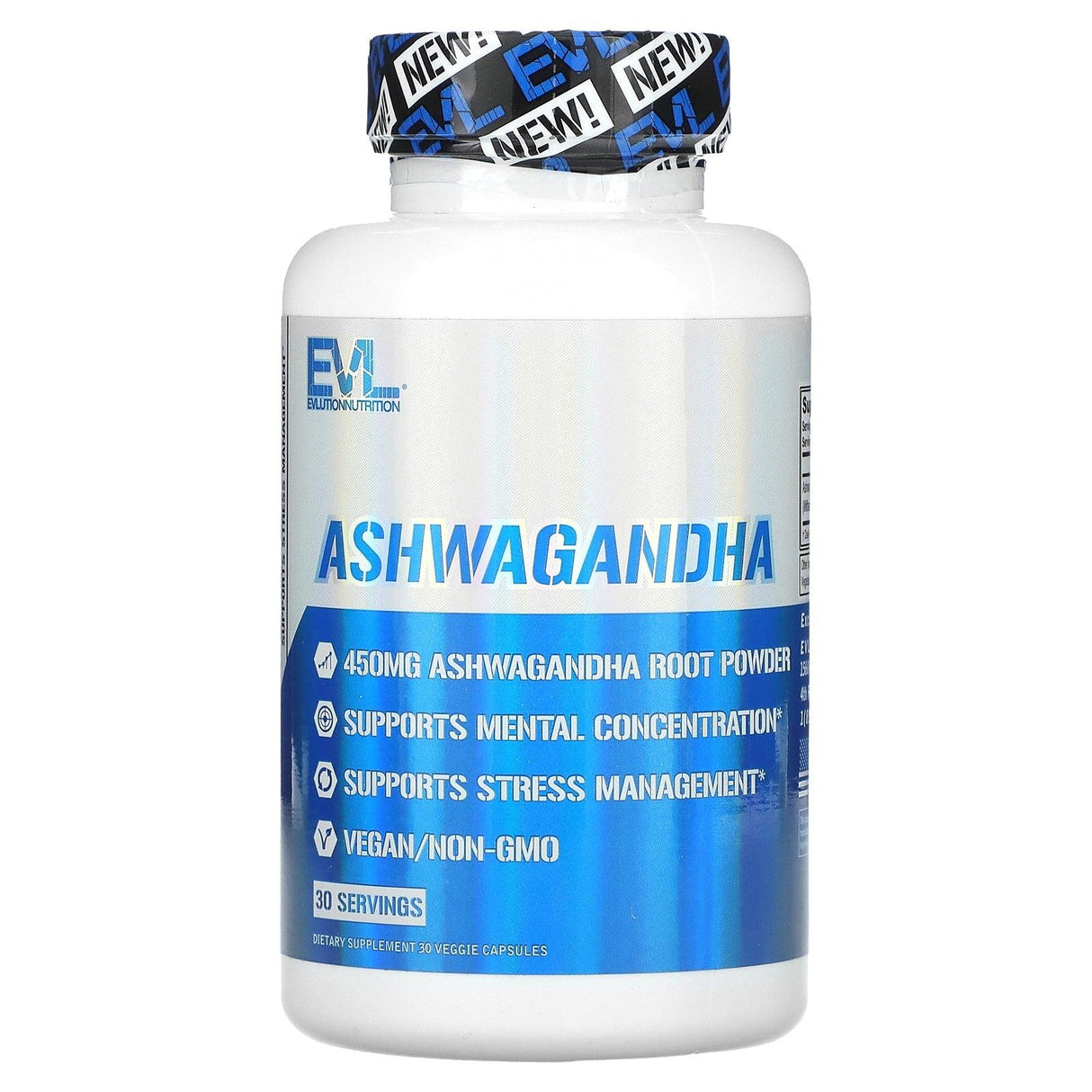 EVLution Nutrition, Ashwagandha, 450 mg, 30 Veggie Capsules - Supply Center USA