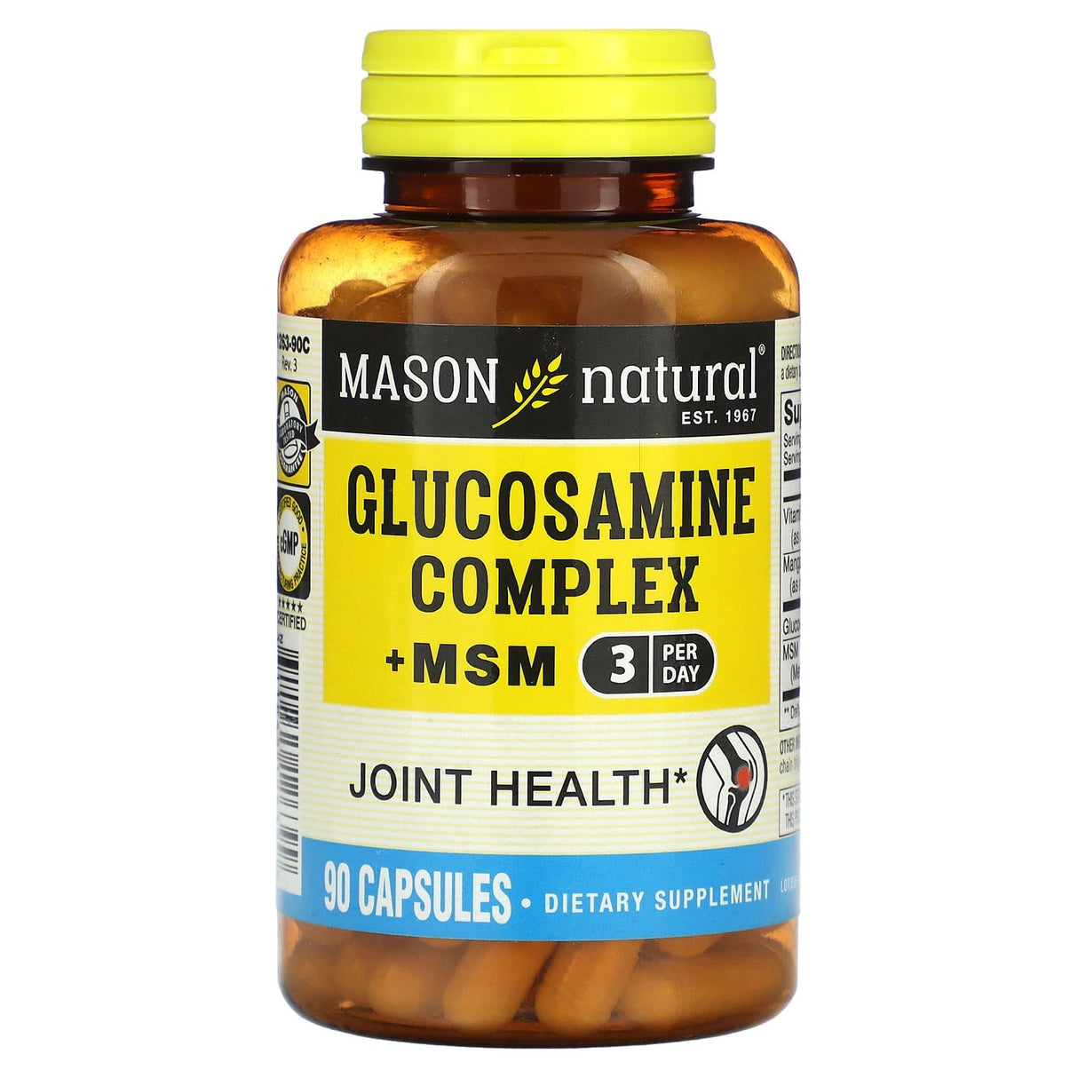 Mason Natural, Glucosamine Complex + MSM, 90 Capsules - Supply Center USA