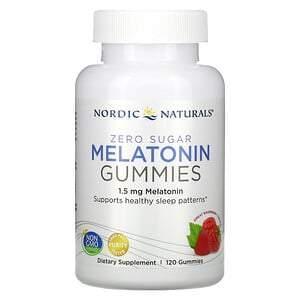 Nordic Naturals, Zero Sugar Melatonin Gummies, Raspberry, 1.5 mg, 120 Gummies - Supply Center USA