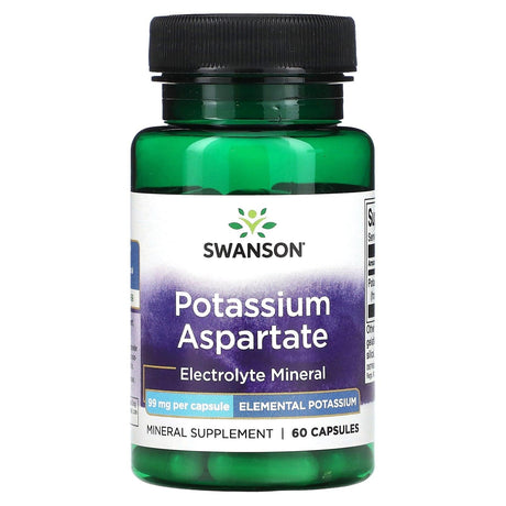 Swanson, Potassium Aspartate, 99 mg, 60 Capsules - Supply Center USA