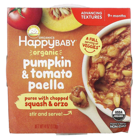 Happy Family Organics, Happy Baby, Organic Pumpkin & Tomato Paella, 9+ Months, 4 oz (113 g) - Supply Center USA