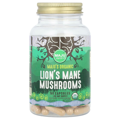 Maju Superfoods, Organic Lion's Mane Mushroom, 90 Capsules - Supply Center USA