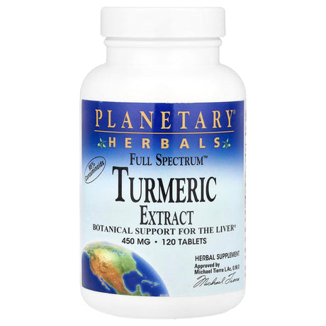 Planetary Herbals, Full Spectrum™ Turmeric Extract , 450 mg, 120 Tablets - Supply Center USA