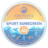 Stream2Sea, Sport Sunscreen, SPF 40, 2.8 oz (80 g) - Supply Center USA