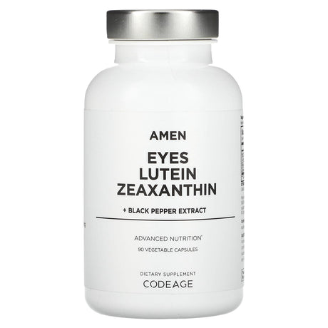 Codeage, Amen, Eyes, Lutein, Zeaxanthin + Black Pepper Extract, 90 Vegetable Capsules - Supply Center USA