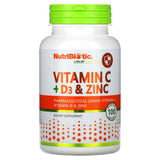 NutriBiotic, Immunity, Vitamin C + D3 & Zinc, 100 Capsules - Supply Center USA