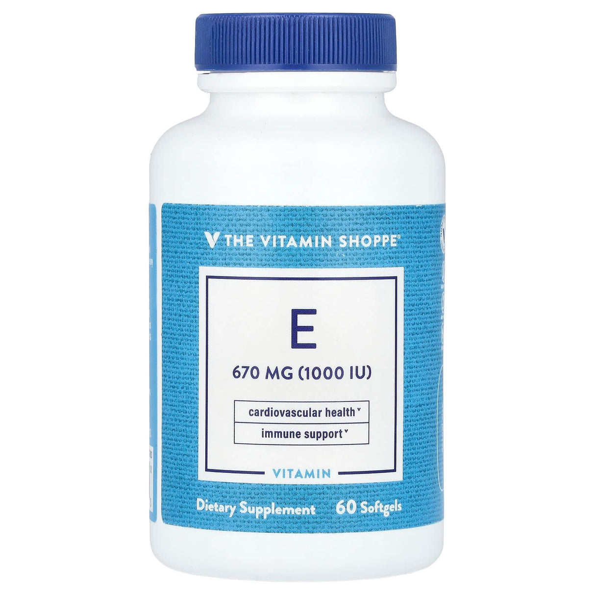 The Vitamin Shoppe, Vitamin E, 670 mg (1,000 IU), 60 Softgel - Supply Center USA