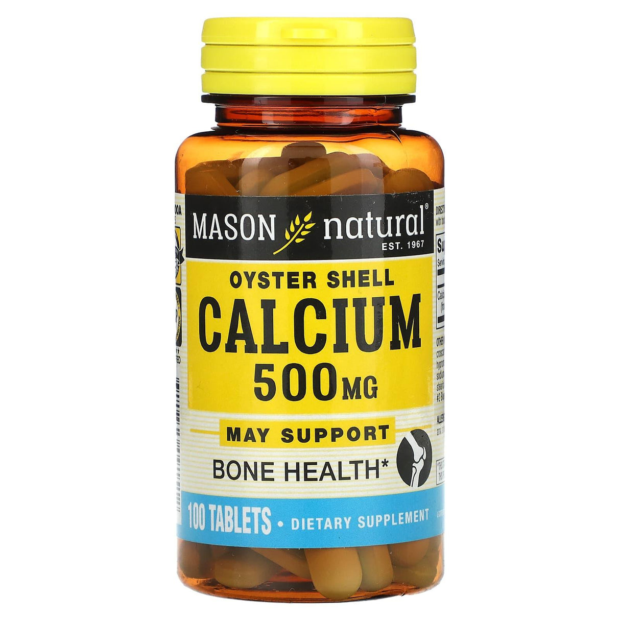 Mason Natural, Oyster Shell Calcium, 500 mg, 100 Tablets - Supply Center USA