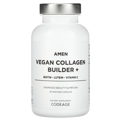 Codeage, Amen, Vegan Collagen Builder+, 30 Vegetable Capsules - Supply Center USA