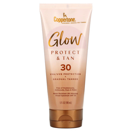 Coppertone, Glow, Protect & Tan, SPF 30, 5 fl oz (148 ml) - Supply Center USA