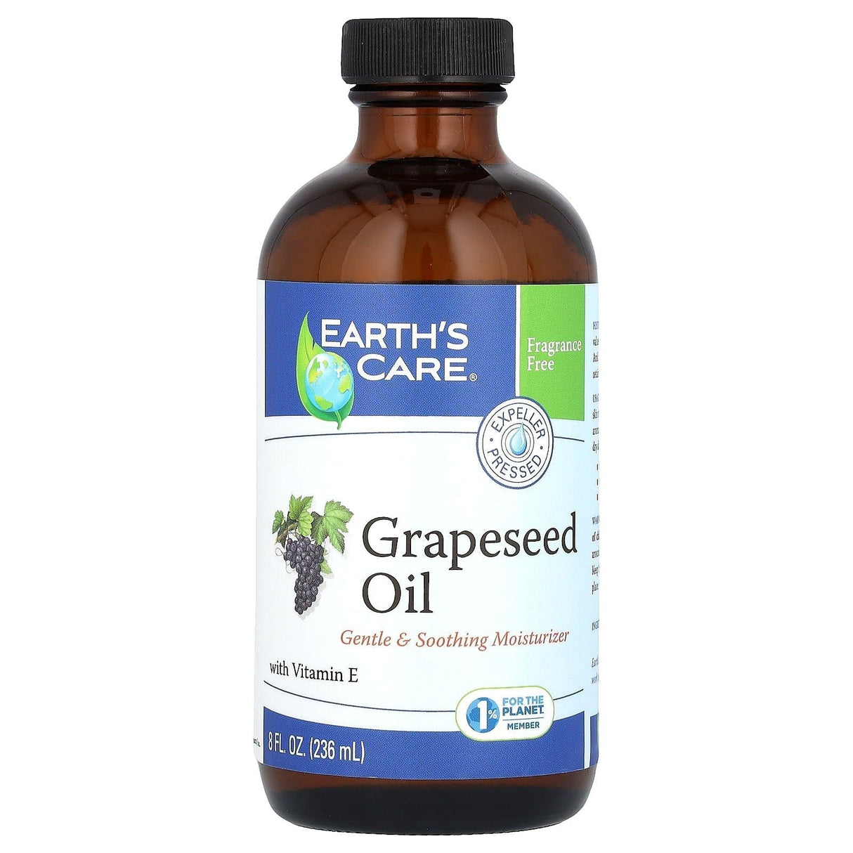 Earth's Care, Grapeseed Oil, 8 fl oz (236 ml) - Supply Center USA