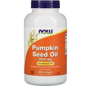 Now Foods, Pumpkin Seed Oil, 1,000 mg, 200 Softgels - Supply Center USA