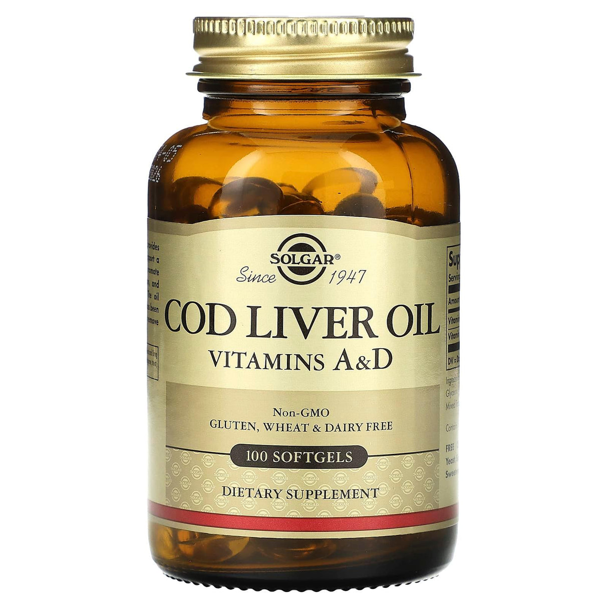 Solgar, Cod Liver Oil, 100 Softgels - Supply Center USA