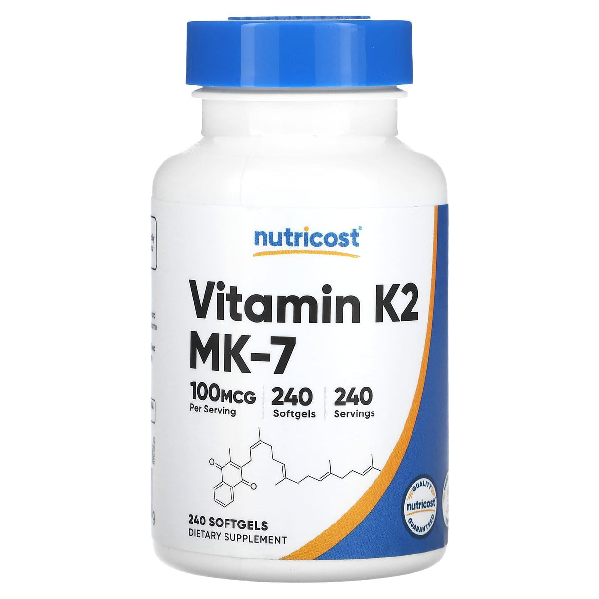 Nutricost, Vitamin K2 MK-7, 100 mcg, 240 Softgels - Supply Center USA