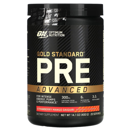 Optimum Nutrition, Gold Standard Pre Advanced, Berry Blast, 14.1 oz (400 g) - Supply Center USA