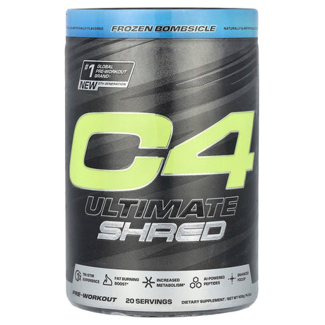 Cellucor, C4 Ultimate Shred, Pre-Workout, Frozen Bombsicle, 14.3 oz (406 g) - Supply Center USA