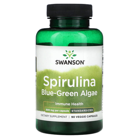 Swanson, Spirulina Blue-Green Algae, 500 mg, 90 Veggie Capsules - Supply Center USA