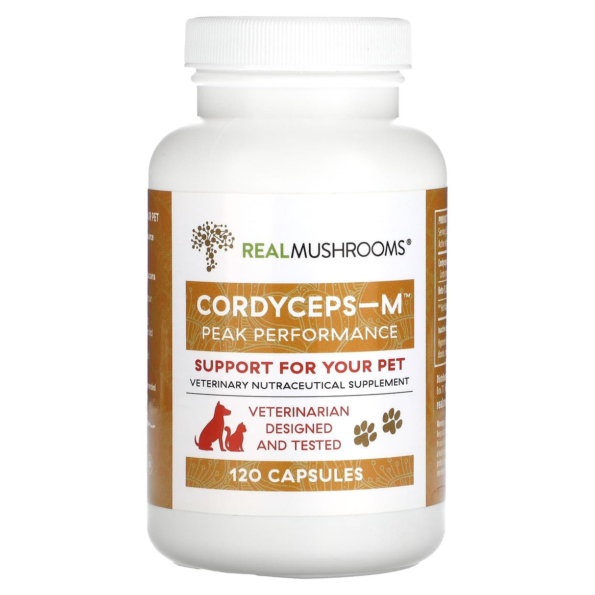 Real Mushrooms, Cordyceps-M, Support for Your Pet, 120 Capsules - Supply Center USA