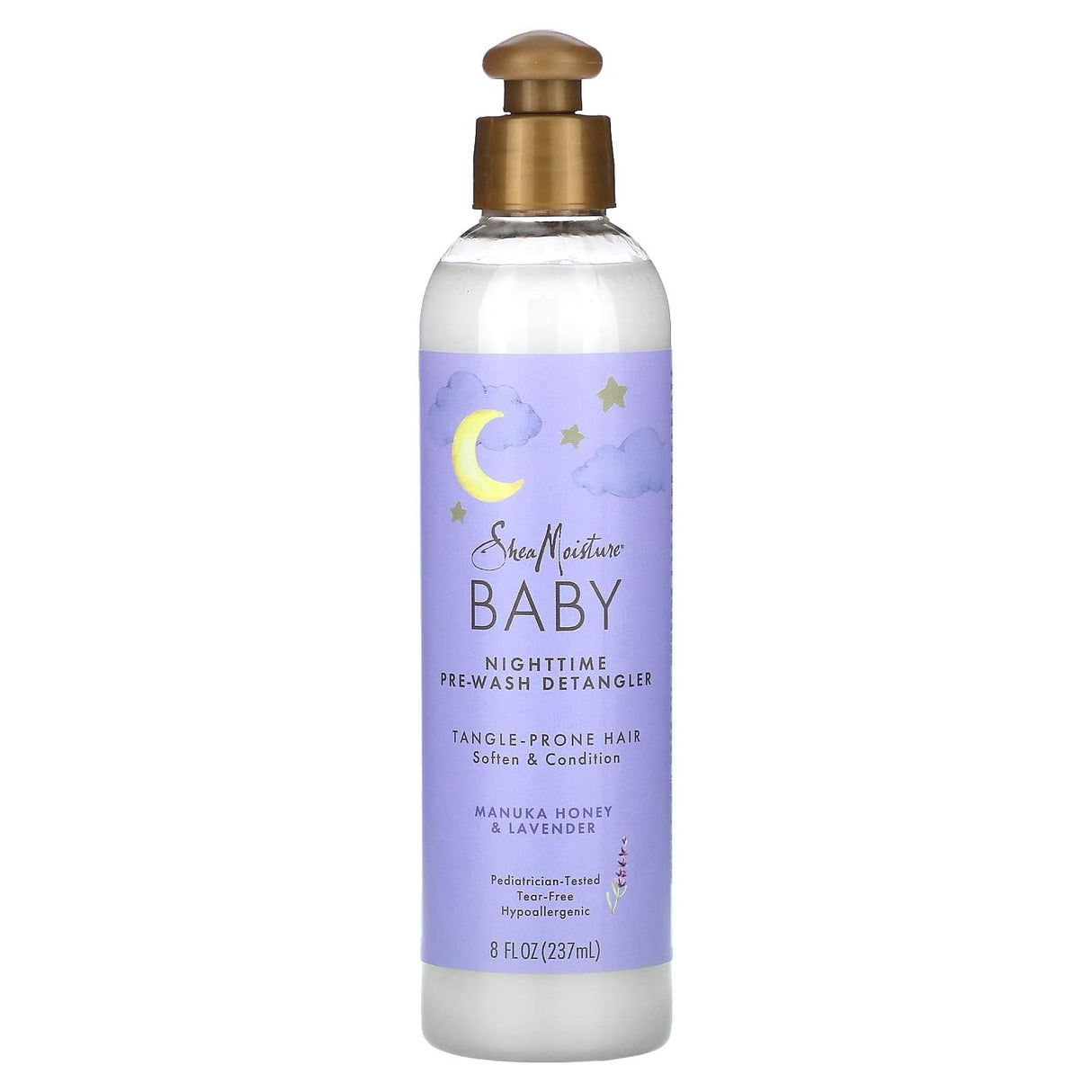 SheaMoisture, Baby, Nighttime Pre-Wash Detangler, Manuka Honey & Lavender, 8 fl oz (237 ml) - Supply Center USA