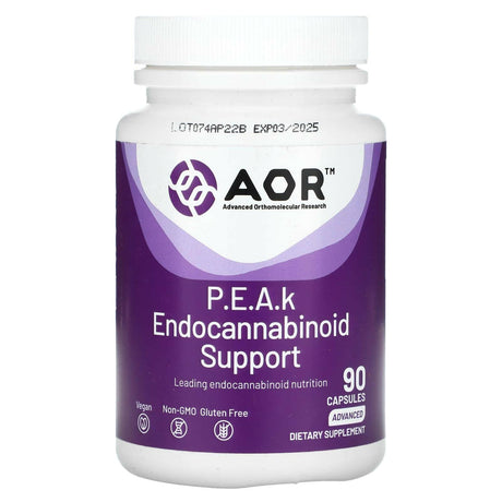 Advanced Orthomolecular Research AOR, P.E.A.k Endocannabinoid Support, Advanced, 90 Capsules - Supply Center USA