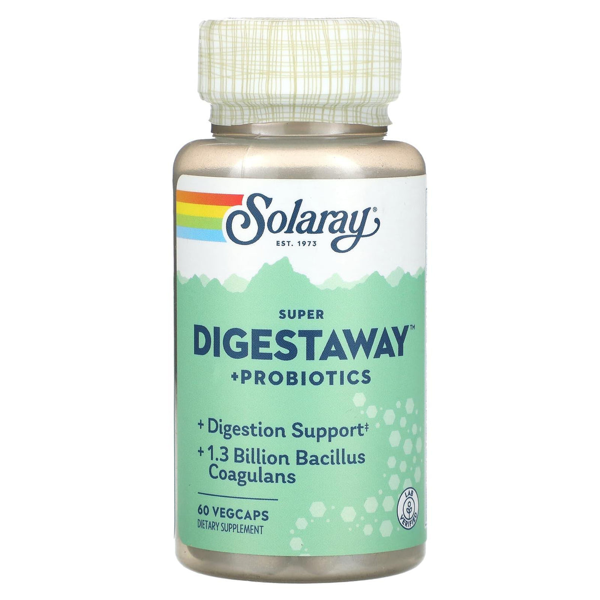 Solaray, Super Digestaway + Probiotics, 60 VegCaps - Supply Center USA