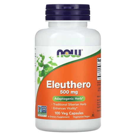 NOW Foods, Eleuthero, 500 mg, 100 Veg Capsules - Supply Center USA