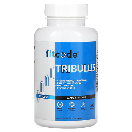 FITCODE, Tribulus , 650 mg , 30 Veggie Capsules - Supply Center USA