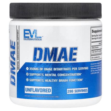 EVLution Nutrition, DMAE, Unflavored, 3.53 oz (100 g) - Supply Center USA