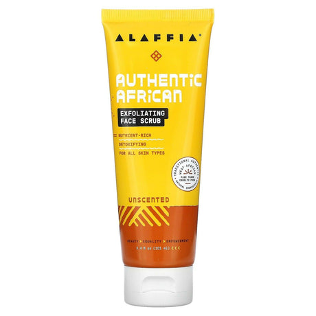 Alaffia, Authentic African, Exfoliating Face Scrub, Unscented, 3.4 fl oz (101 ml) - Supply Center USA