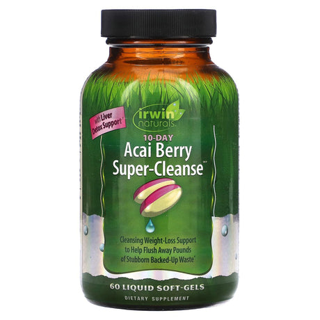 Irwin Naturals, Acai Berry Super-Cleanse, 60 Liquid Soft-Gels - Supply Center USA