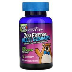 21st Century, Zoo Friends, Multi Gummies, Fruit, 60 Gummies - Supply Center USA