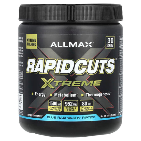 ALLMAX, Rapidcuts® Xtreme, Blue Raspberry Riptide, 8.29 oz (235 g) - Supply Center USA