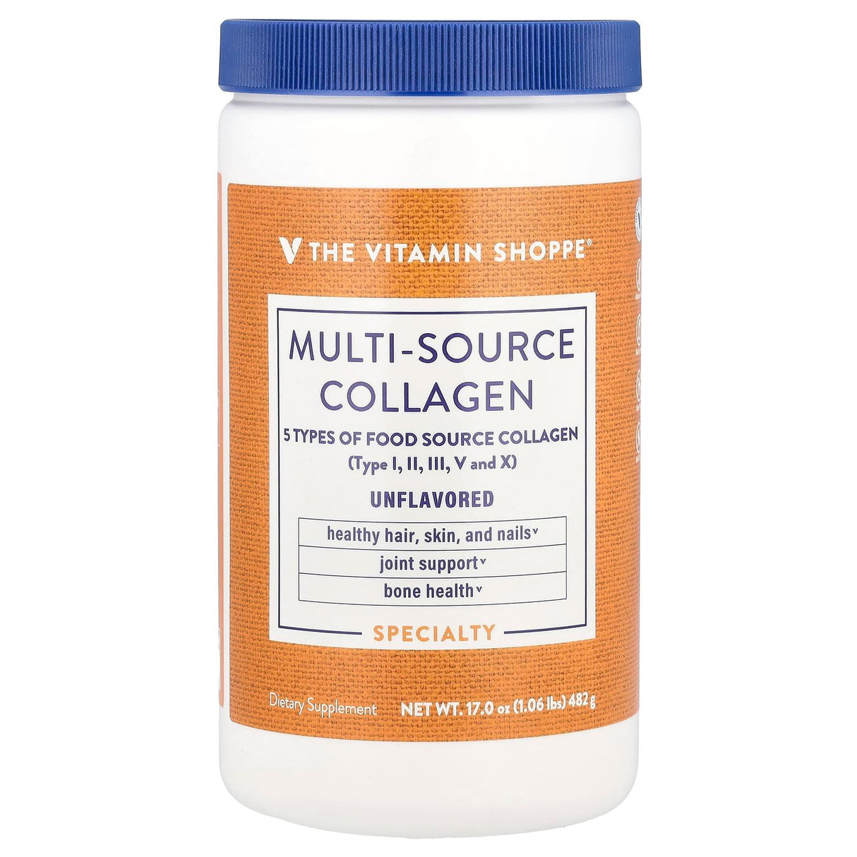 The Vitamin Shoppe, Multi-Source Collagen, Unflavored, 1.06 lbs (482 g) - Supply Center USA