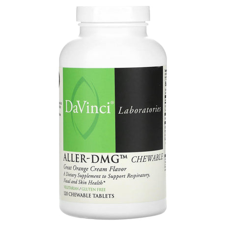 DaVinci Laboratories of Vermont, Aller-DMG Chewable, Great Orange Cream, 120 Chewable Tablets - Supply Center USA