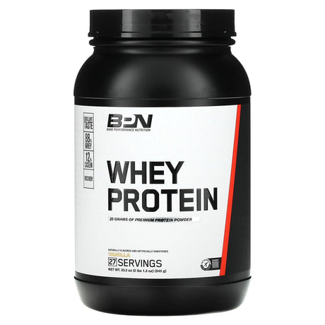 Bare Performance Nutrition, Whey Protein, Fudge Chocolate, 2 lbs, (985 g) - Supply Center USA