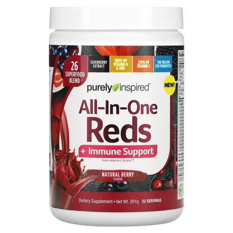 Purely Inspired, All-In-One Reds + Immune Support, Natural Berry, 391 g - Supply Center USA