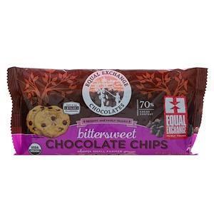 Equal Exchange, Organic, Chocolate Chips, Bittersweet, 70% Cacao, 10 oz (283.5 g) - Supply Center USA