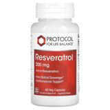 Protocol for Life Balance, Resveratrol, 200 mg, 60 Veg Capsules - Supply Center USA