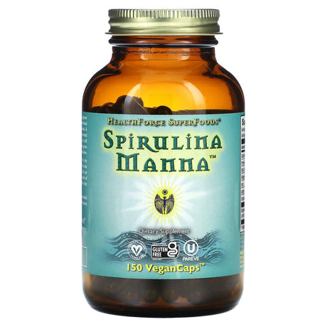 HealthForce Superfoods, Spirulina Manna, 150 VeganCaps - Supply Center USA