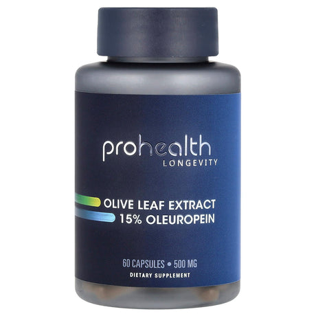 ProHealth Longevity, Olive Leaf Extract 15% Oleuropein, 500 mg, 60 Capsules - Supply Center USA