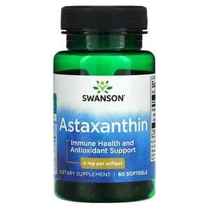 Swanson, Astaxanthin, 4 mg, 60 Softgels - HealthCentralUSA