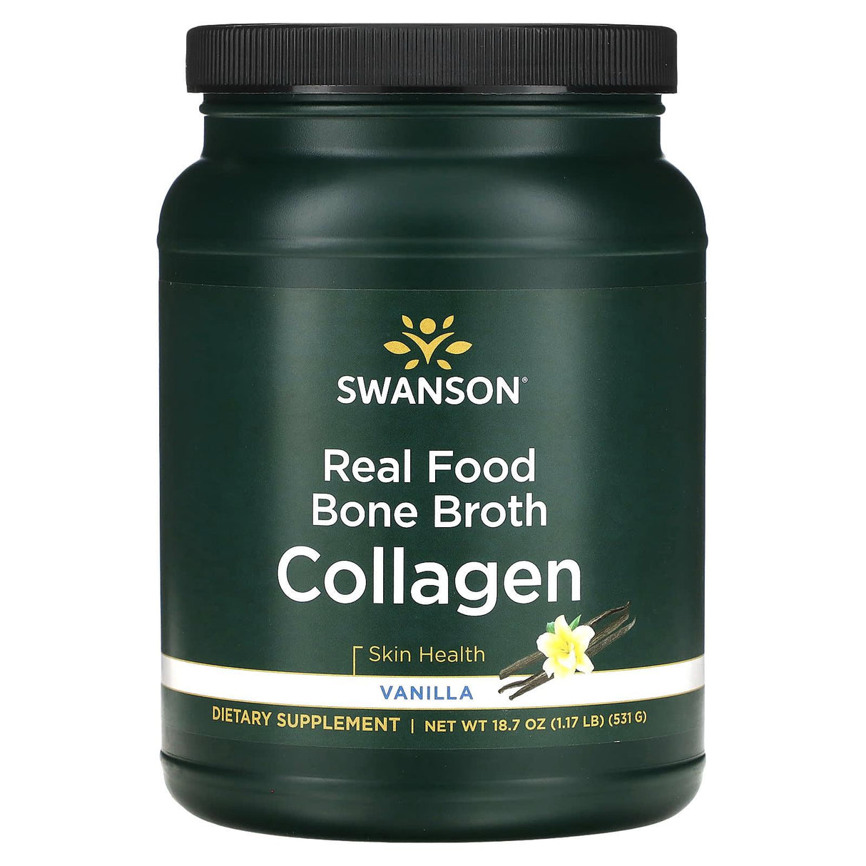 Swanson, Real Food Bone Broth Collagen, Vanilla, 1.17 lb (531 g) - Supply Center USA