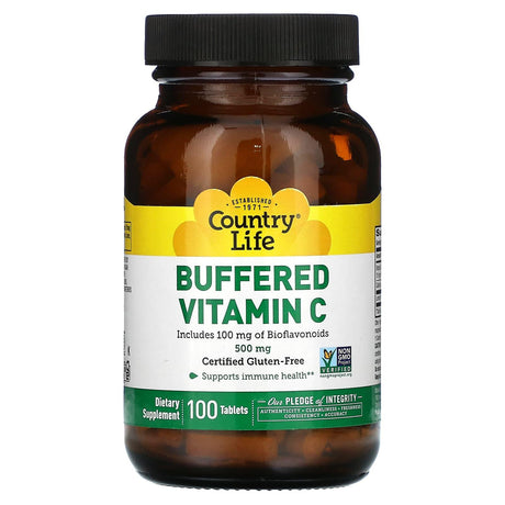 Country Life, Buffered Vitamin C, 500 mg, 100 Tablet - Supply Center USA